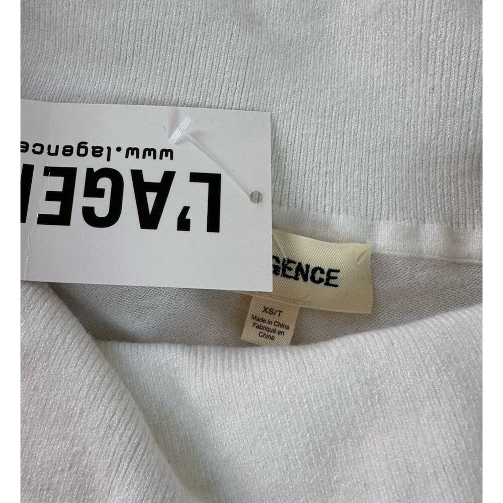 L’agence NWT Women’s easton One shoulder sweater size XS White BT - Picture 4 of 8